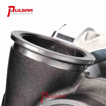 TurboSprężarka Pulsar PSR 3067 Gen2 z podwójnym łożyskiem kulkowym T51R MOD Dual V-Band, 0.72 A/R, IWG, z siłownikiem billet 7.4psi, logo PSR