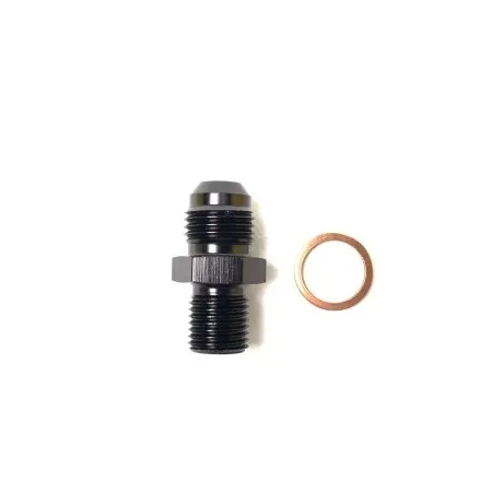 6AN Male to M12x1.25 Male Fitting Adapter Radium Engineering