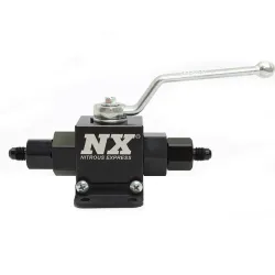 Lightweight Billet Aluminum In-Line Ball Valve- 1/2 Inch I.D. W/ 4AN Fittings Nitrous Express NX-15159-4