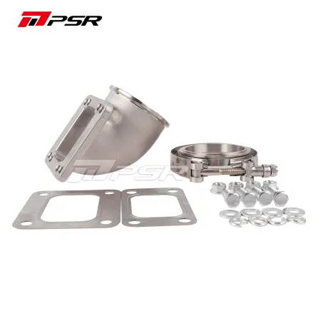 Pulsar PSR 90 Degree Elbow Adapter T3 / T4 3" V-Band Stainless Steel