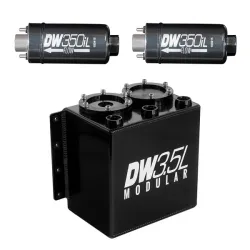 DeatschWerks 3.5L Surge Tank with 2 350iL In-Line Fuel Pump