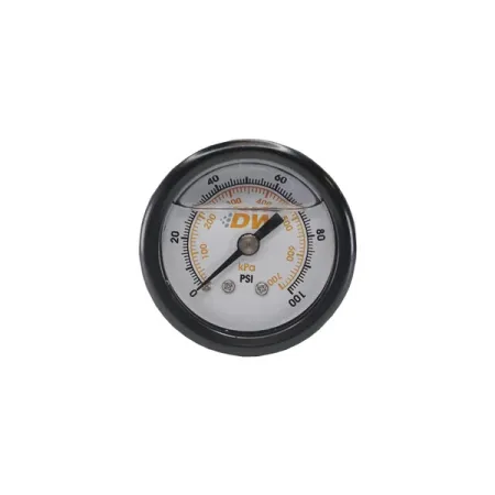 DeatschWerks Fuel Pressure Gauge -Liquid Filled White Face with DW Logo