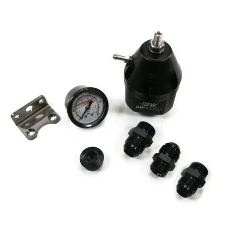 DeatschWerks DWR2000 AFPR Pressure Gauge 10AN FIttings Anodized Black