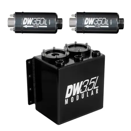DeatschWerks 3.5L Surge Tank with 2 350iL In-Line Fuel Pump
