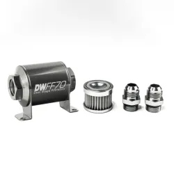 DeatschWerks In-Line Fuel Filter Kit -10AN 5 Micron 70mm