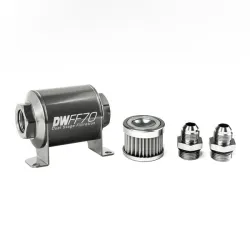 DeatschWerks In-Line Fuel Filter Kit -8AN 5 Micron 70mm