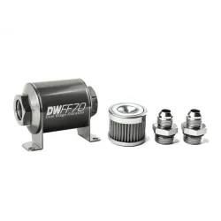DeatschWerks In-Line Fuel Filter Kit -8AN 40 Micron 70mm