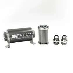 DeatschWerks In-Line Fuel Filter Kit -10AN 5 Micron 110mm