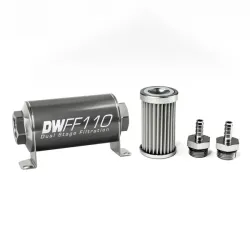 DeatschWerks In-Line Fuel Filter Kit 5/16IN 5 Micron 110mm