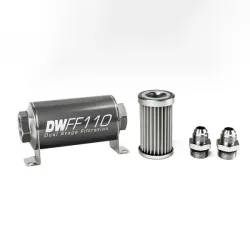 DeatschWerks In-Line Fuel Filter Kit -8AN 5 Micron 110mm
