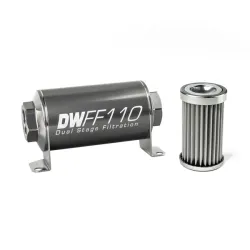 DeatschWerks In-Line Fuel Filter Kit -10AN Female 5 Micron 110mm