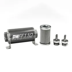 DeatschWerks In-Line Fuel Filter Kit 5/16IN 10 Micron 110mm