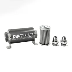 DeatschWerks In-Line Fuel Filter Kit -8AN 10 Micron 110mm