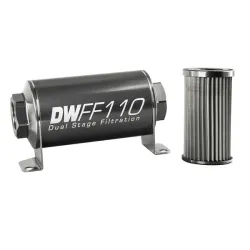 DeatschWerks In-Line Fuel Filter Kit -10AN Female 10 Micron 110mm