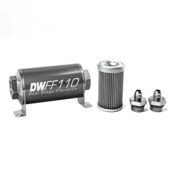 DeatschWerks In-Line Fuel Filter Kit -6AN 40 Mircon 110mm