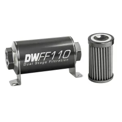 DeatschWerks In-Line Fuel Filter Kit -10AN Female 40 Micron 110mm