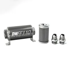DeatschWerks In-Line Fuel Filter Kit -10AN 100 Micron 110mm
