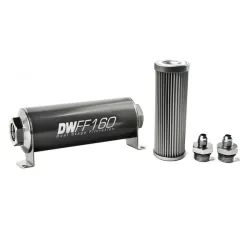 DeatschWerks In-Line Fuel Filter Kit -6AN 10 Micron 160mm