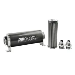 DeatschWerks In-Line Fuel Filter Kit -8AN 10 Micron 160mm