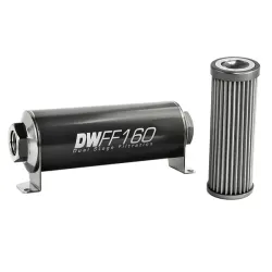 DeatschWerks In-Line Fuel Filter Kit -10AN Female 40 Micron 160mm