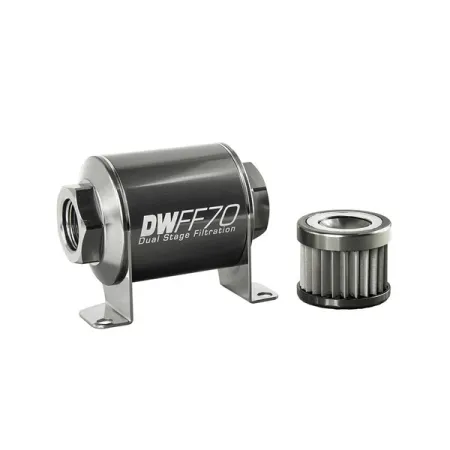 DeatschWerks In-Line Fuel Filter Kit -10AN Female 10 Micron 70mm