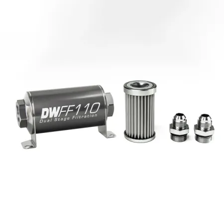 DeatschWerks In-Line Fuel Filter Kit -6AN 5 Micron 70mm