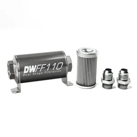 DeatschWerks In-Line Fuel Filter Kit -10AN 10 Micron 110mm