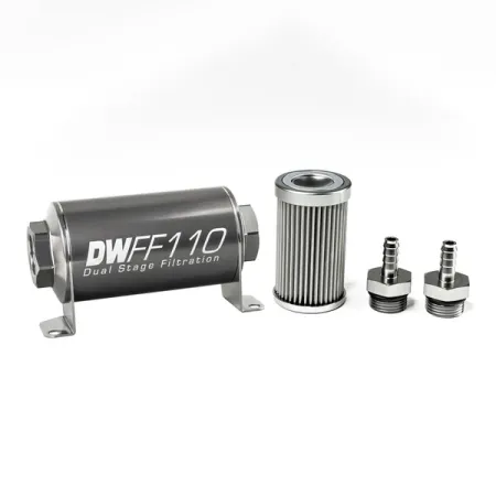 DeatschWerks In-Line Fuel Filter Kit 5/16IN 10 Micron 110mm