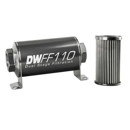 DeatschWerks In-Line Fuel Filter Kit -10AN Female 10 Micron 110mm