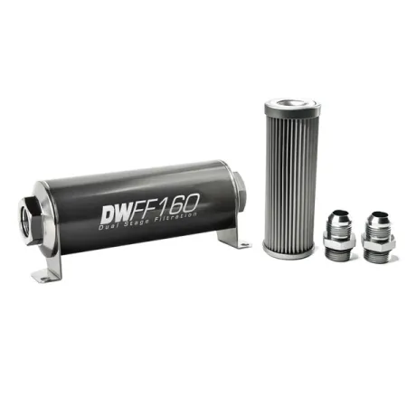DeatschWerks In-Line Fuel Filter Kit -10AN 10 Micron 160mm