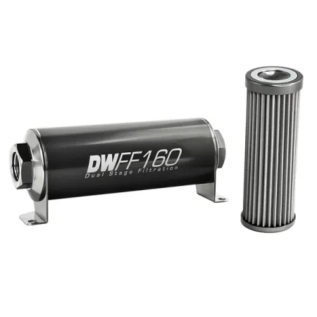 DeatschWerks In-Line Fuel Filter Kit -10AN Female 40 Micron 160mm