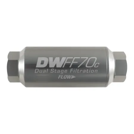 DeatschWerks Compact In-Line Fuel Filter Kit -10AN Female 10 Micron 70mm