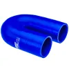 Kolanko silikonowe 180' 76mm Niebieski