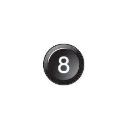 Klawisz 15mm 179 Number 8 czarny Ecumaster
