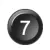 Klawisz 15mm 178 Number 7 czarny Ecumaster