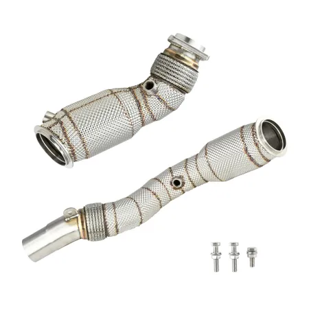 Downpipe FMIC.Pro BMW F80 M3 S55 USA z katalizatorem i osłoną termiczną