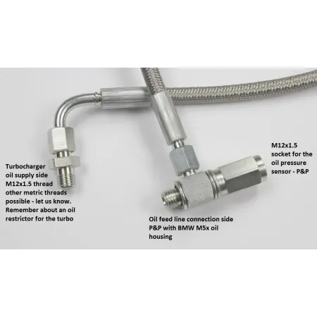Wąż olejowy do turbo BMW M50/M52/M54/S54 - M12x1.5 FTWL