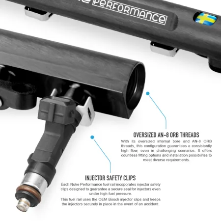 Nuke Performance Fuel Rail for BMW 6 Cyl S54