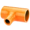 Trójnik silikonowy T-Piece 76/32mm Pomarańczowy
