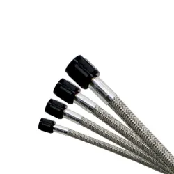 3AN (8In) Stainless Steel Braided Hose (Black Ends) Nitrous Express NX 10008