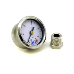 Fuel Pressure Gauge 0-15 PSI with Adaptor Nitrous Express NX 15511