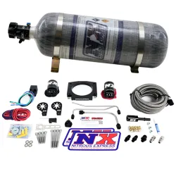 LS Single Entry 90mm Plate Hardline System with 12Lb Carbon Bottle (50-400Hp) Nitrous Express NX 20934S-12