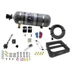 4500 Hitman Dominator Nitrous Plate System 100-150-200Hp with 12Lb Carbon Bottle Nitrous Express NX 40070-12