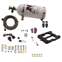 Q-Jet Holley Spreadbore Hitman Nitrous System 100-150-200Hp with 10Lb Bottle Nitrous Express NX 40080-10