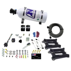 Dual 4150 Conventional Plate System Gasoline Pro-Power 100-500Hp with 5Lb Bottle Nitrous Express NX 50240-05