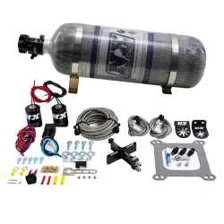 4150 Covert Crossbar Plate System Stage 6 50-300Hp with 12Lb Carbon Bottle Nitrous Express NX 63041-12