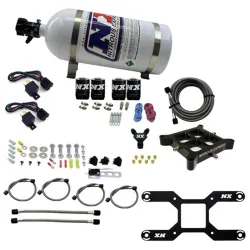 4150 Billet Crossbar Plate System Dual Stage 100-1000Hp with 10Lb Bottle Nitrous Express NX 66042-10
