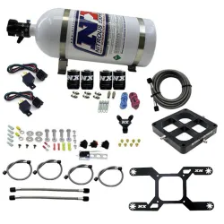 4500 Billet Crossbar Plate System Dual Stage 100-1000Hp with 10Lb Bottle Nitrous Express NX 66047-10