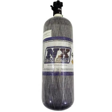 12Lb Composite Bottle Lightning 500 Valve 6AN Nipple 6.79 Dia. x 23.25 Tall Nitrous Express NX 11152-6