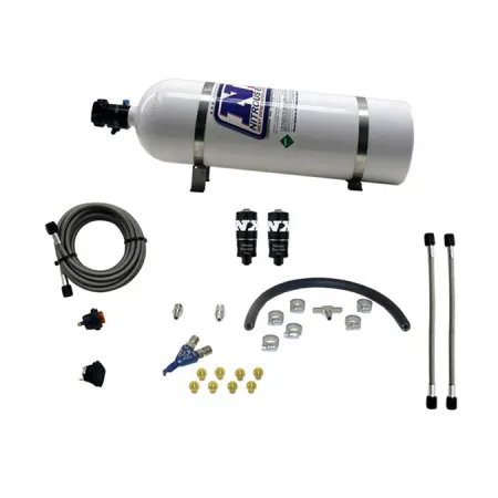 EFI Single Nozzle Piranha System 35-50-75Hp with 15Lb Bottle Nitrous Express NX 20001-15